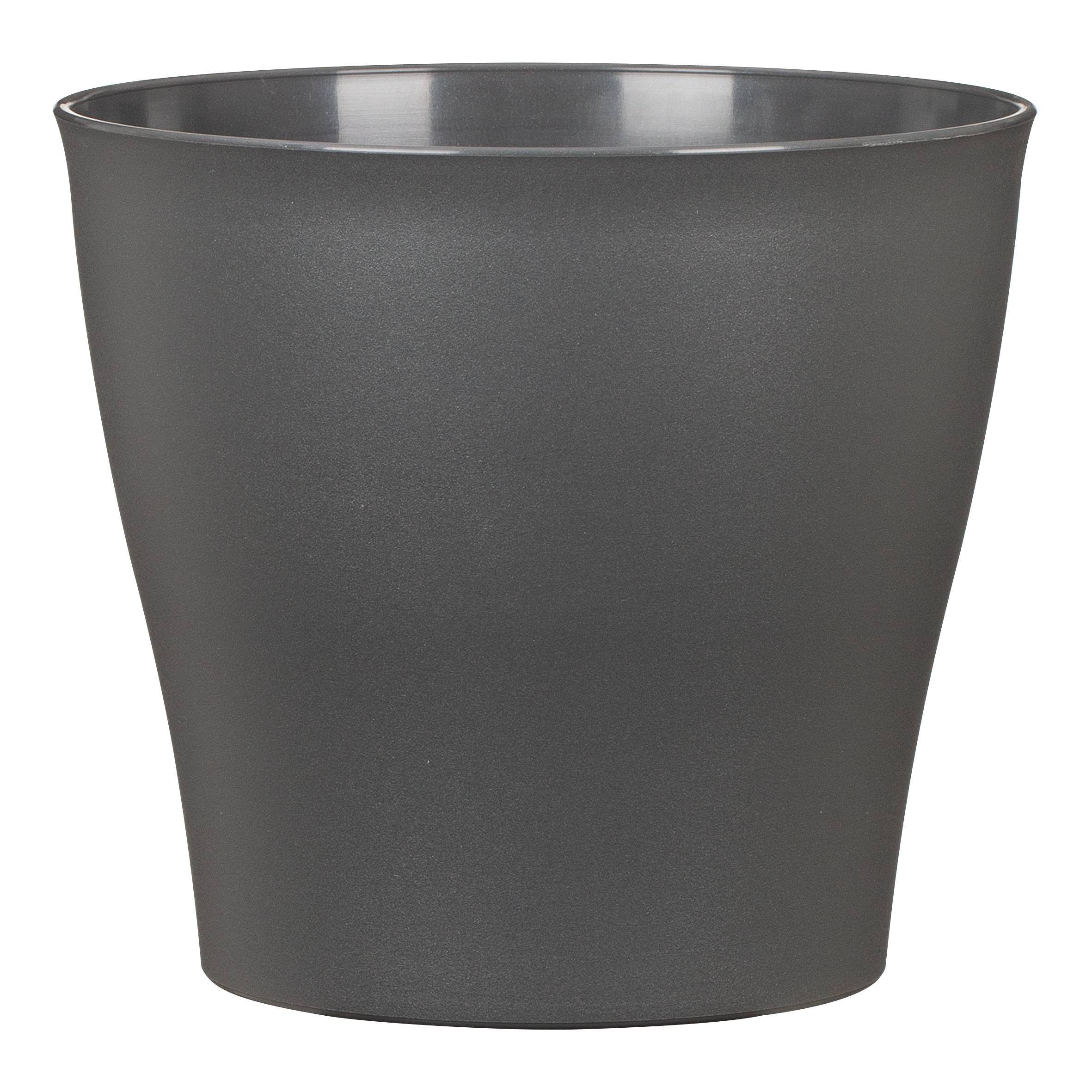 Ecloz - Cache-pot plastique Gaia Anthracite Ø .20,5 cm - ECLOZ