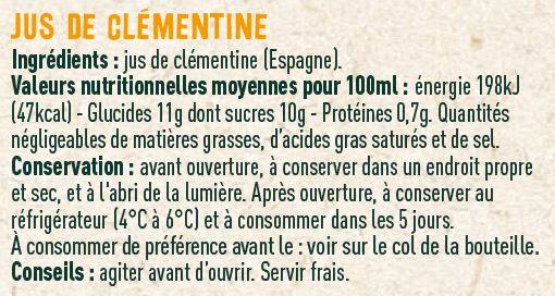 Les Sens du Terroir - Jus de clémentine 1 L - Les Sens du Terroir - Image 2