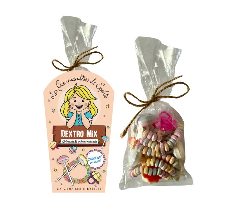 Les Gourmandises de Sophie - Bonbons "Dextro mix" 140 g - Les Gourmandises de Sophie - Image 1
