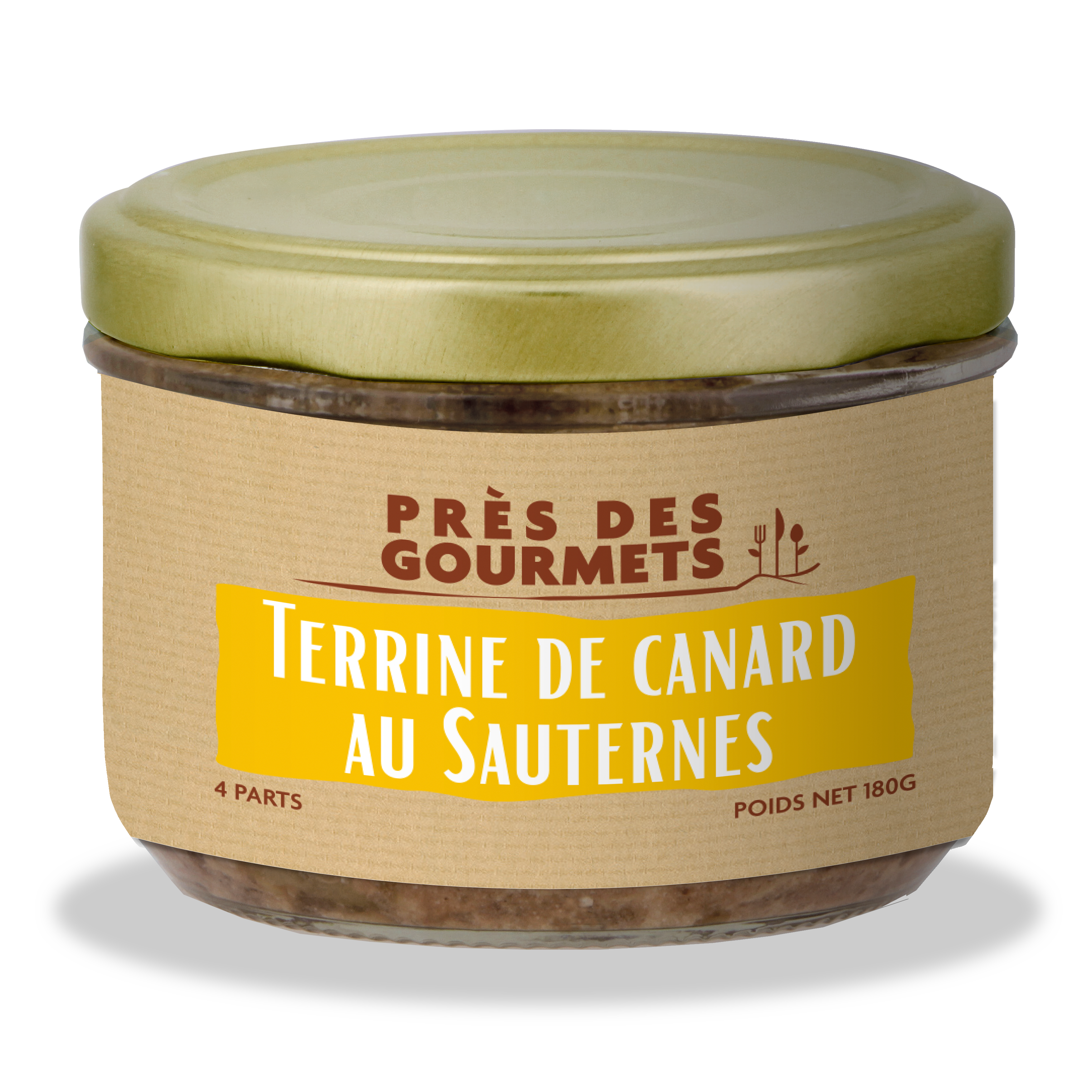 Près des Gourmets - Terrine de canard au Sauternes 180 g - Près des gourmets