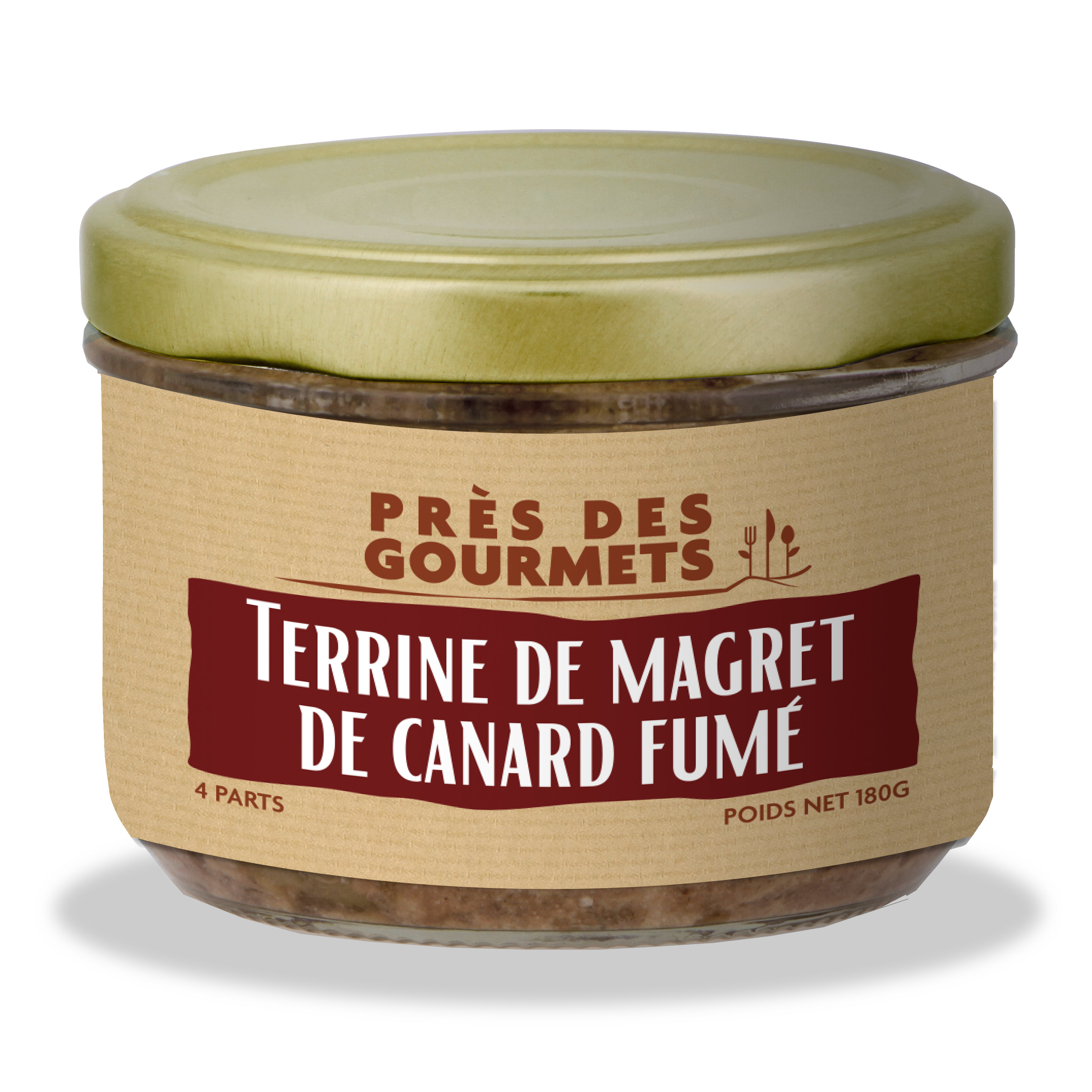 Près des Gourmets - Terrine de magret de canard fumé 180 g - Près des gourmets