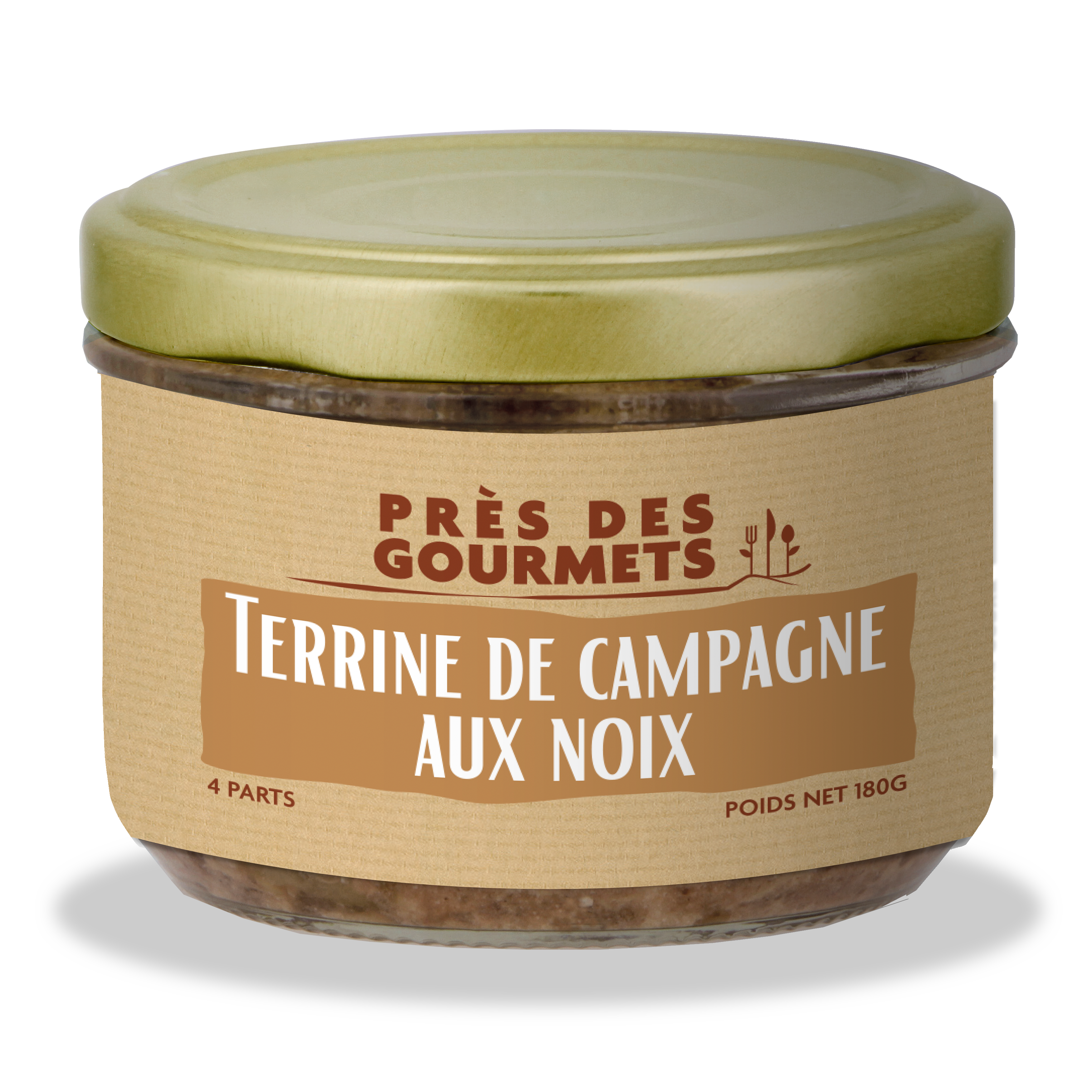 Près des Gourmets - Terrine de campagne aux noix 180 g - Près des gourmets