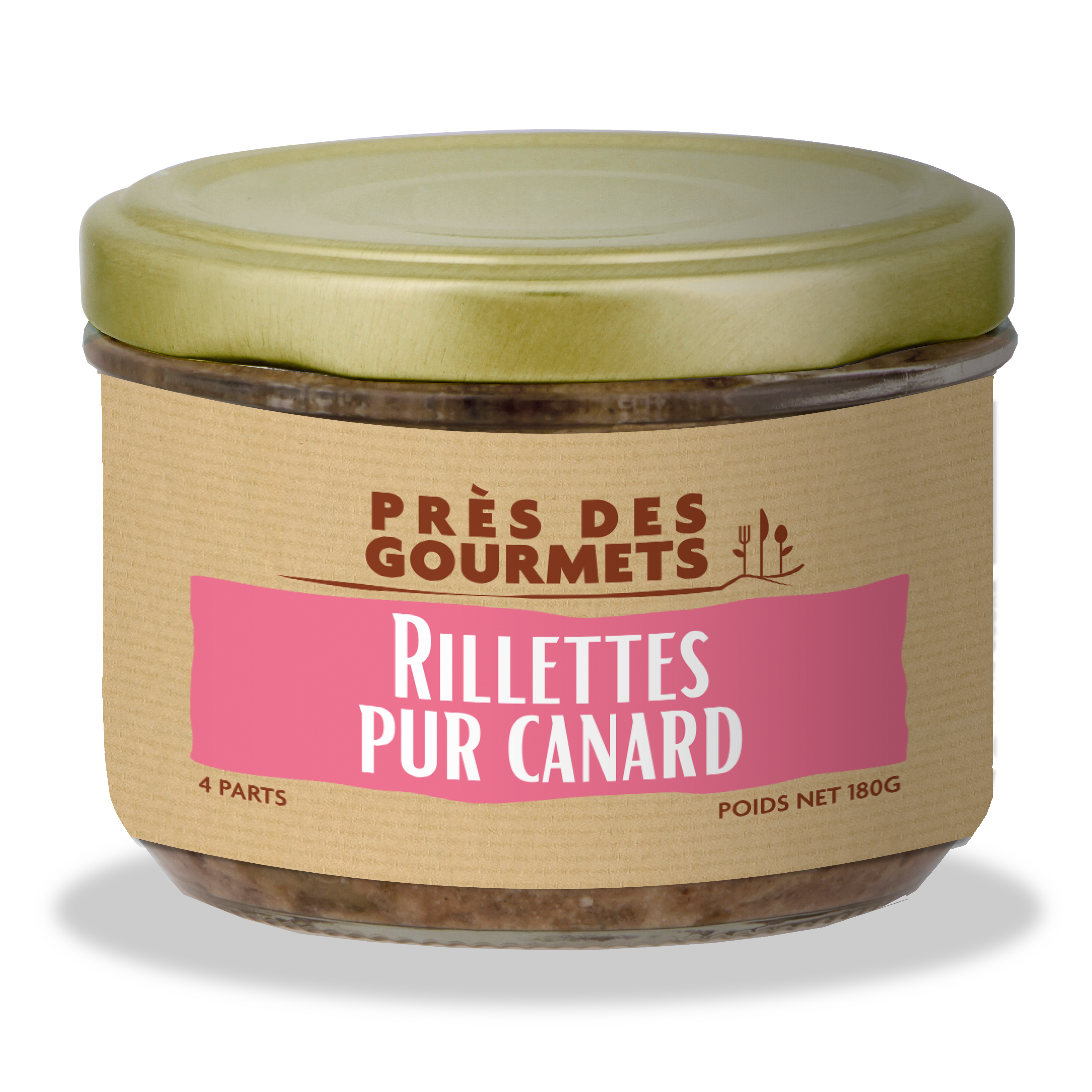 Près des Gourmets - Rillettes pur canard 180 g - Près des gourmets