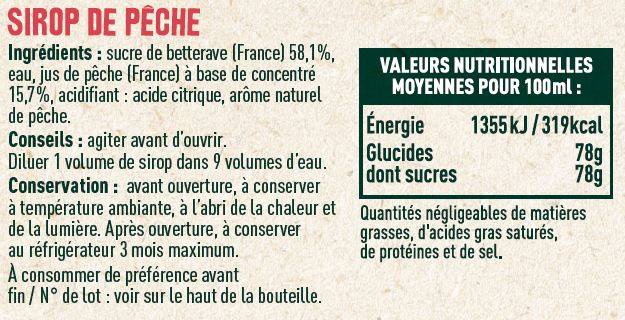 Les Sens du Terroir - Sirop de pêche 70 cl - Les Sens du Terroir - Image 2