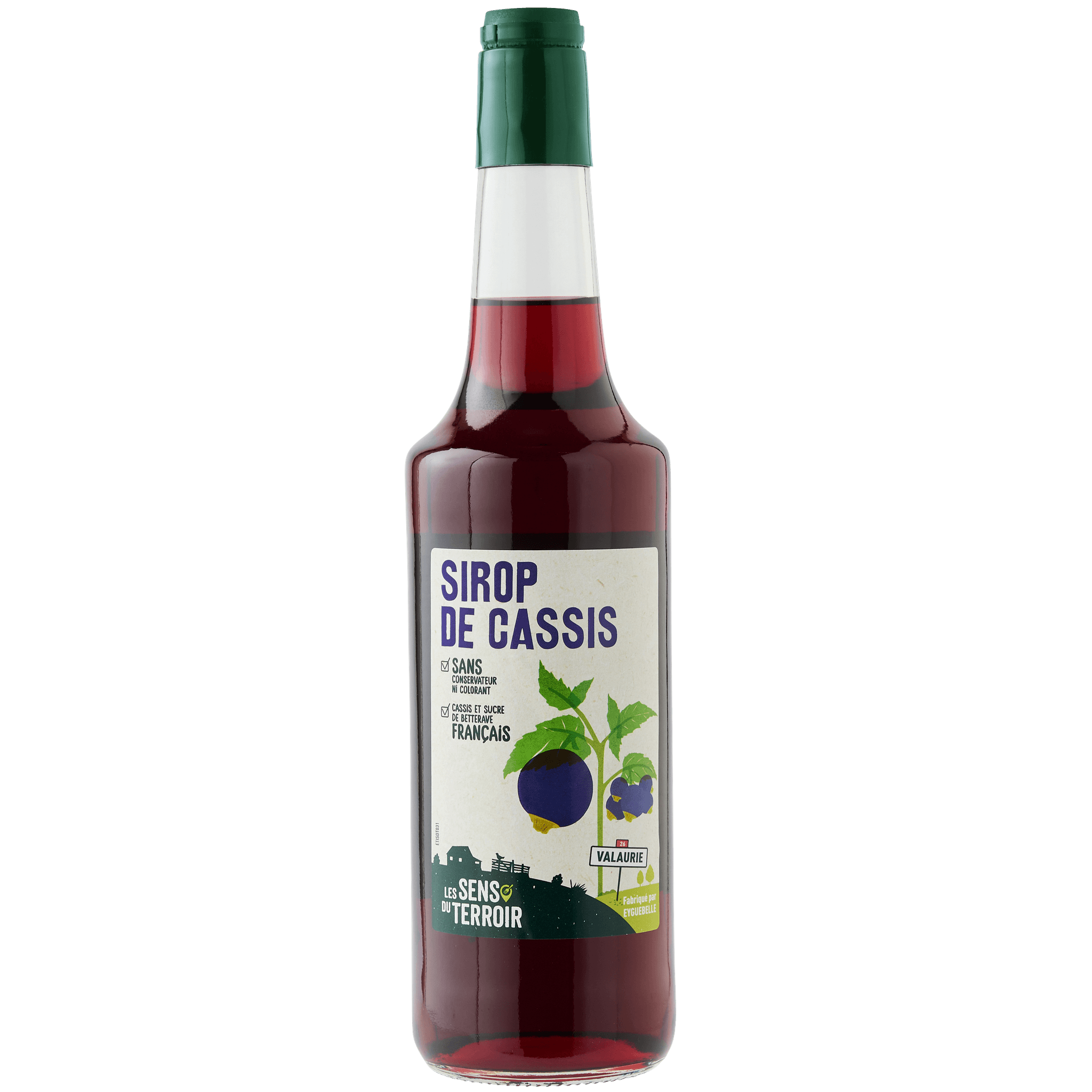 Les Sens du Terroir - Sirop de cassis 70 cl - Les Sens du Terroir - Image 1