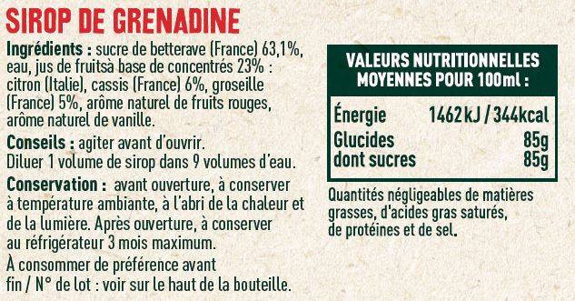 Les Sens du Terroir - Sirop de grenadine 70 cl - Les Sens du Terroir - Image 2