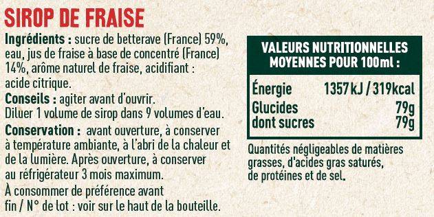 Les Sens du Terroir - Sirop de fraise 70 cl - Les Sens du Terroir - Image 2