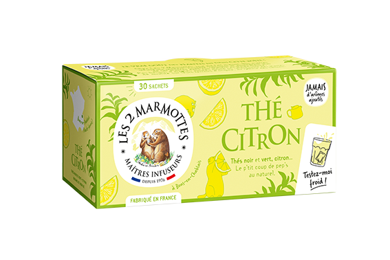 Les 2 Marmottes - Thé Citron 58 g - Les 2 Marmottes