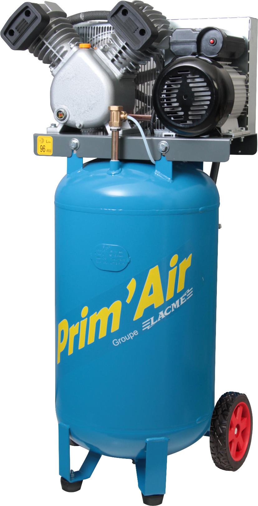 Lacme - Compresseur vertical PRIMAIR VVM 21/100 - 21 m³/h monophasé - 100 Litres - 10 bar - LACMÉ