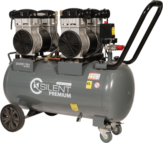 Lacme - Compresseur mobile SILENT 24/80 SH - 24 m³/h monophasé - 80 litres - 8 bar - LACMÉ - Image 1
