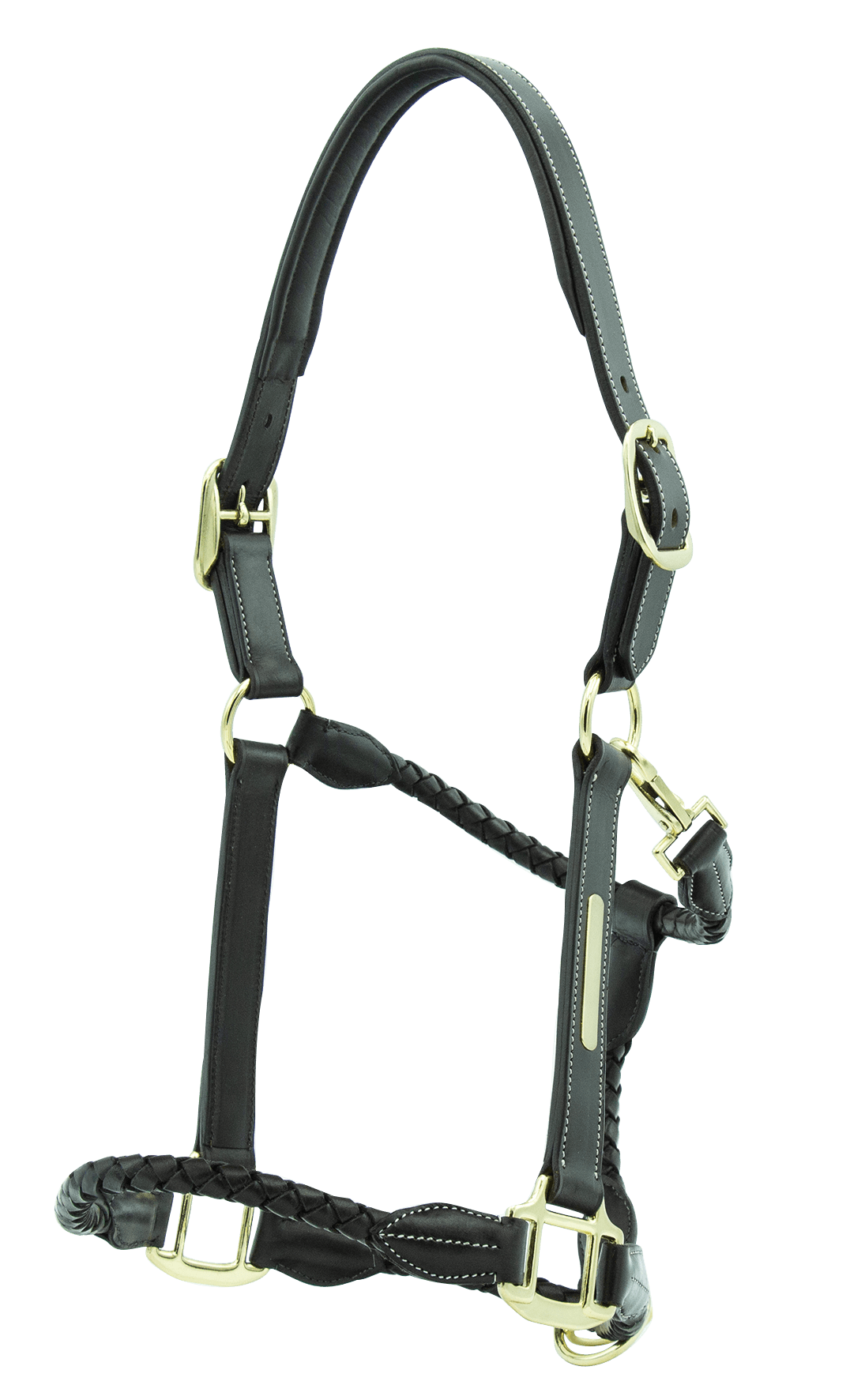 Lacme - Licol cuir PRESTIGE marron tressé cheval - LACMÉ