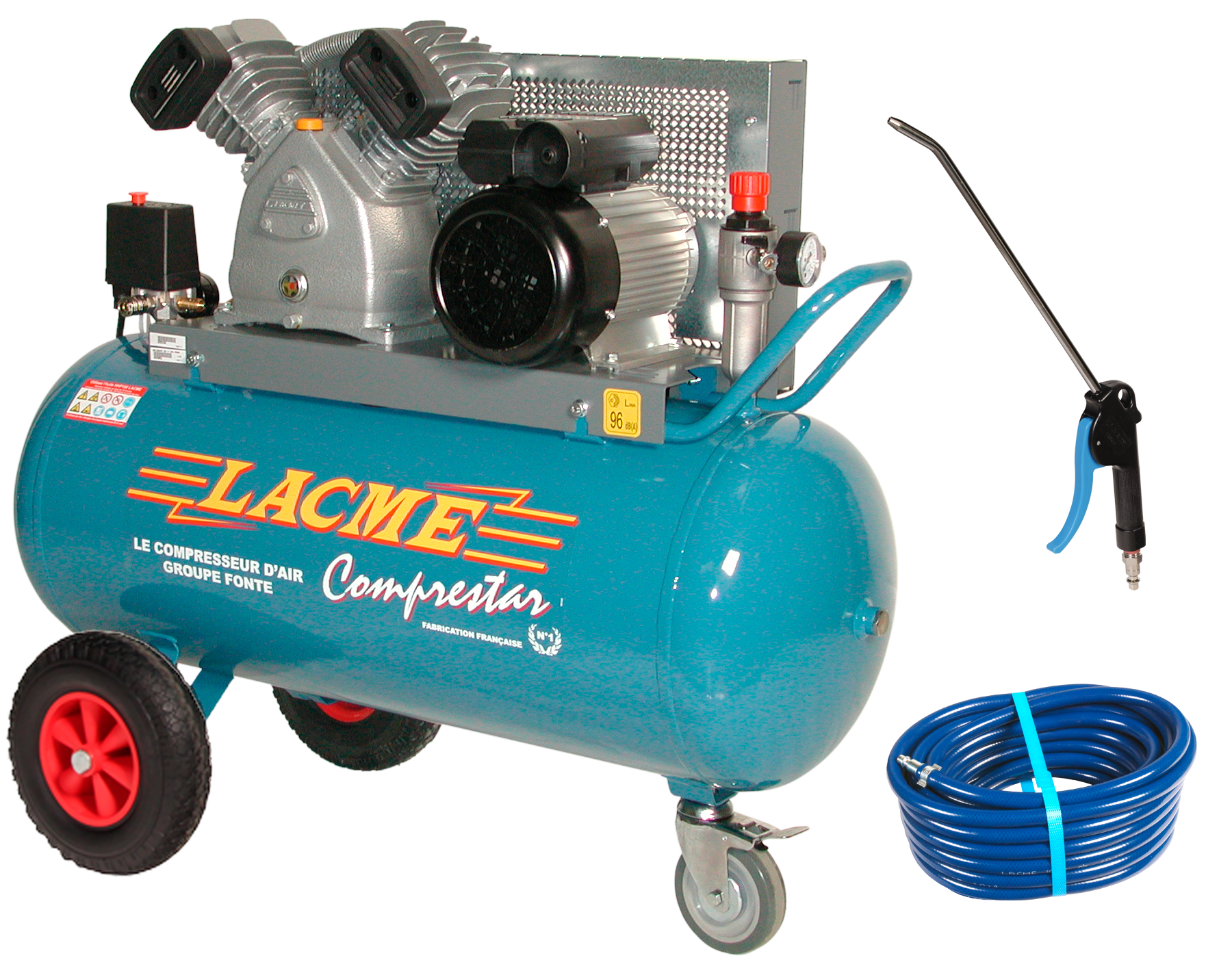 Lacme - Compresseur mobile Comprestar 23V100M - 23m³/h monophasé - 100 litres - 11 bar - LACMÉ - Image 5