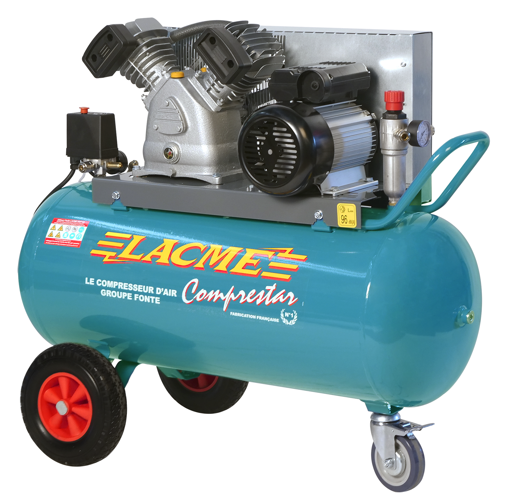 Lacme - Compresseur mobile Comprestar 23V100M - 23m³/h monophasé - 100 litres - 11 bar - LACMÉ - Image 1