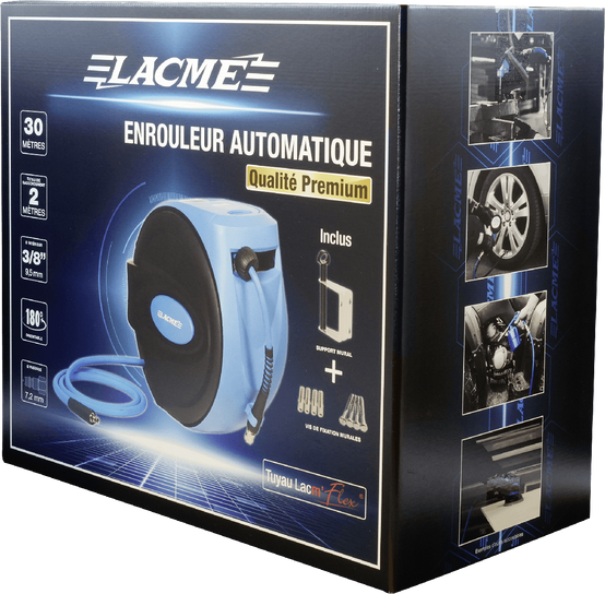 Lacme - Enrouleur automatique carter fermé 30 m - Ø 9,5 x 15 mm - 3/8”, tuyau Lacm'Flex - LACMÉ - Image 4
