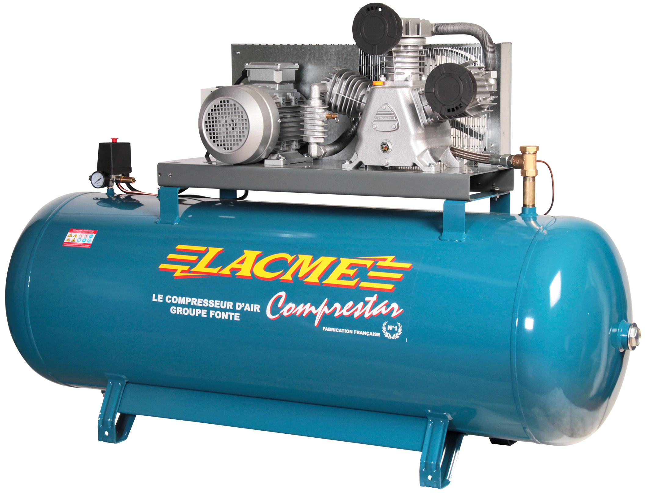 Lacme - Compresseur fixe Comprestar 5042B - 42 m³/h triphasé - 500 litres - 12 bar - LACMÉ