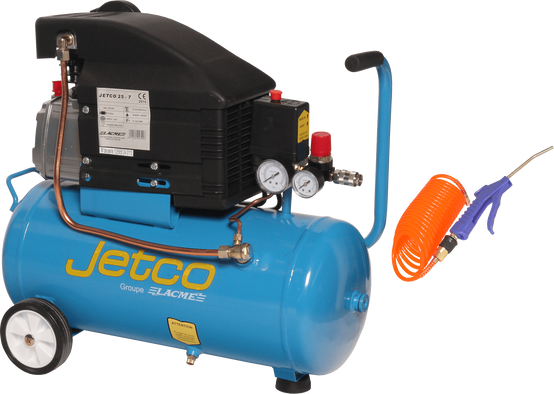 Lacme - Compresseur mobile JETCO 25 - 12 m³/h monophasé - 24 litres - 8 bar - LACMÉ - Image 3
