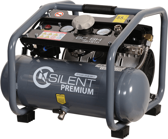 Lacme - Compresseur portatif SILENT 6C SH - 6 m³/h monophasé - 6 litres - 8 bar - LACMÉ