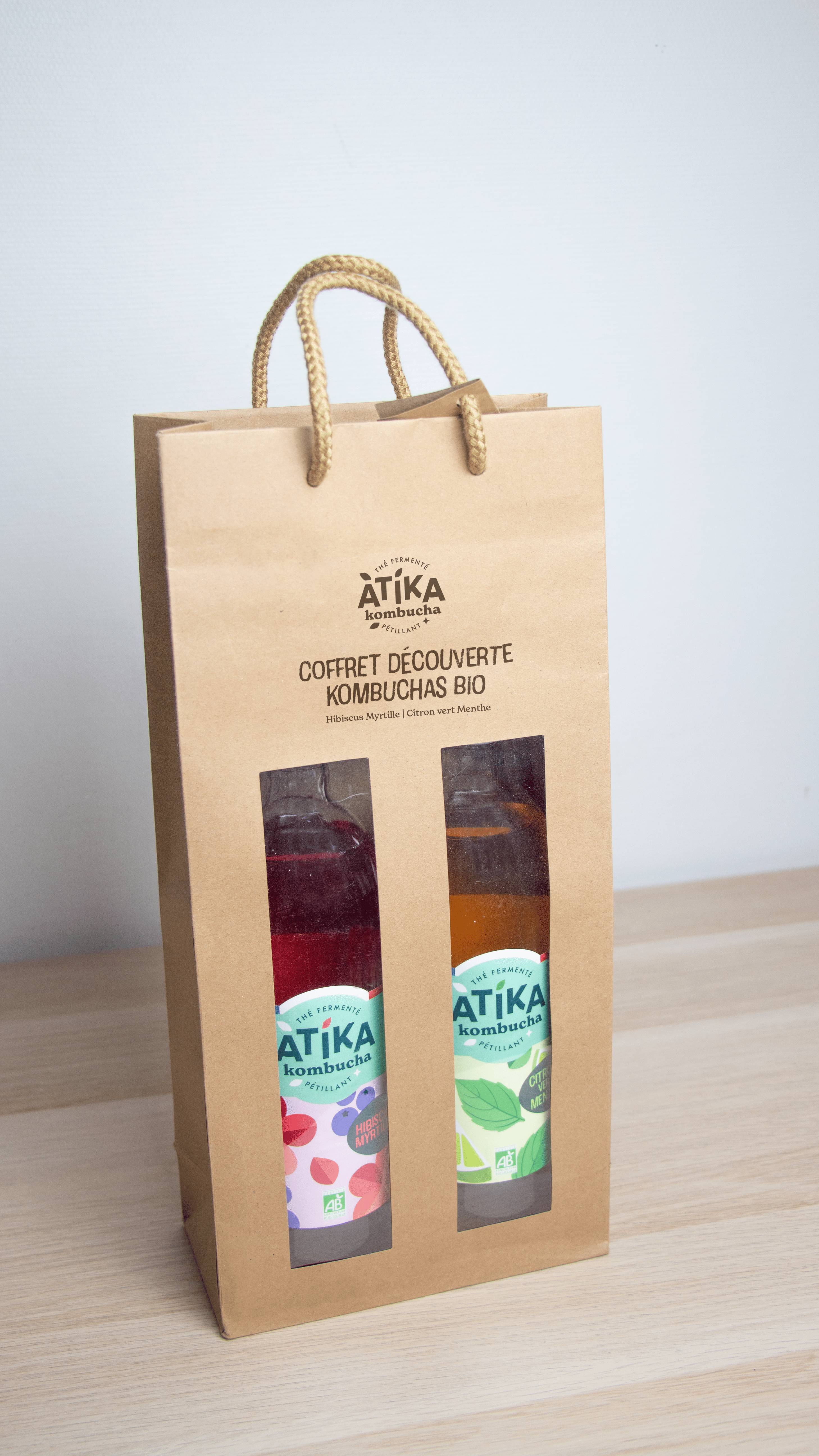 Atika - Coffret de 2 kombuchas Bio 75 cl - Atika