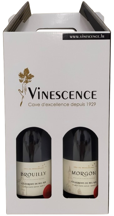 Vinescence - AOP Morgon & Brouilly rouge 2 x 75 cl - Clochers