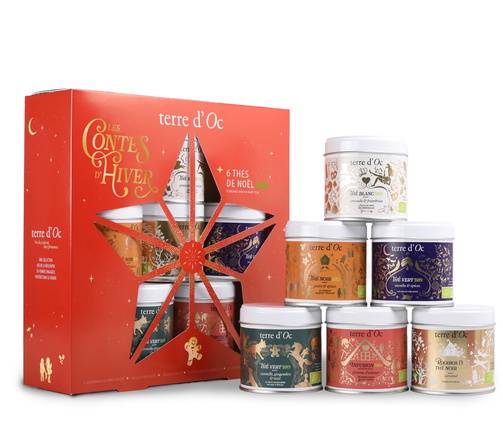 Terre d'Oc - Coffret assortiment de 6 boîtes de thés BIO de Noël - Terre d'Oc - Image 2