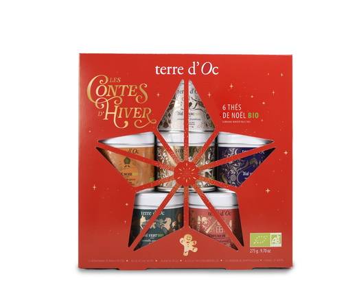 Terre d'Oc - Coffret assortiment de 6 boîtes de thés BIO de Noël - Terre d'Oc - Image 1
