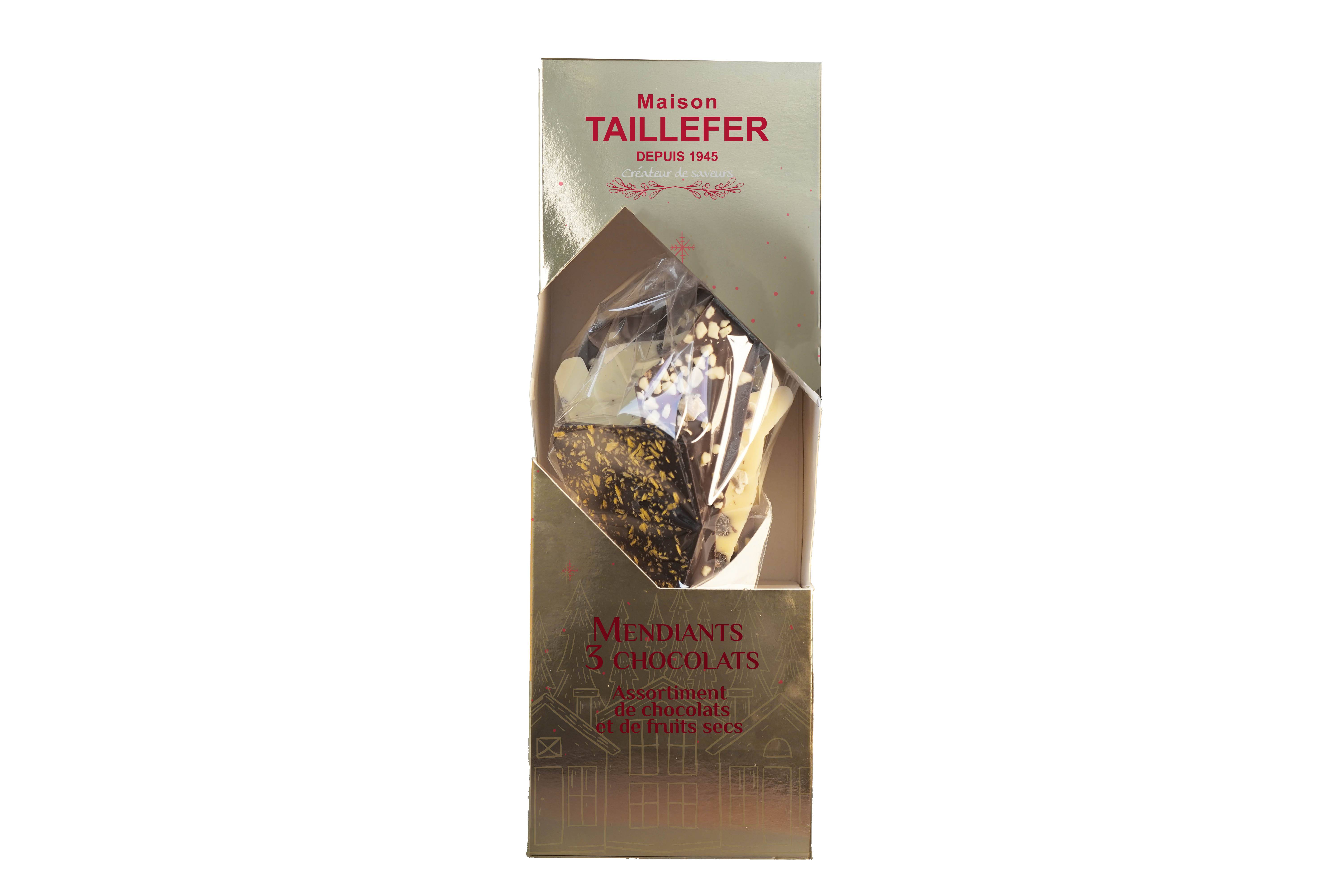 Maison Taillefer - Chocolat Mendiant Maxi cornet 270g en étuis - Maison Taillefer