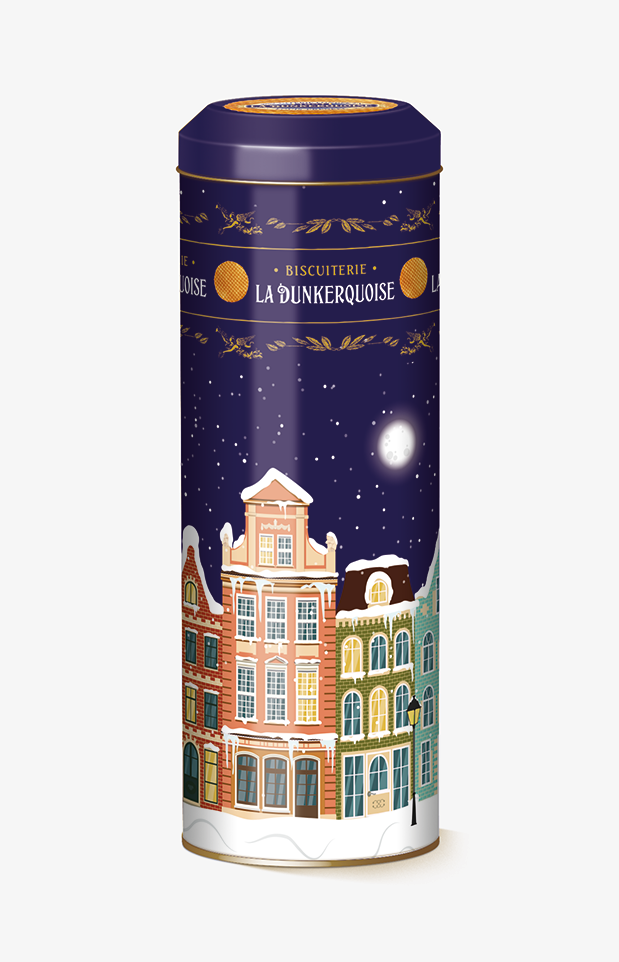 La Dunkerquoise - Tubo "Hiver" Gaufres Fines Pur Beurre 400g - La Dunkerquoise