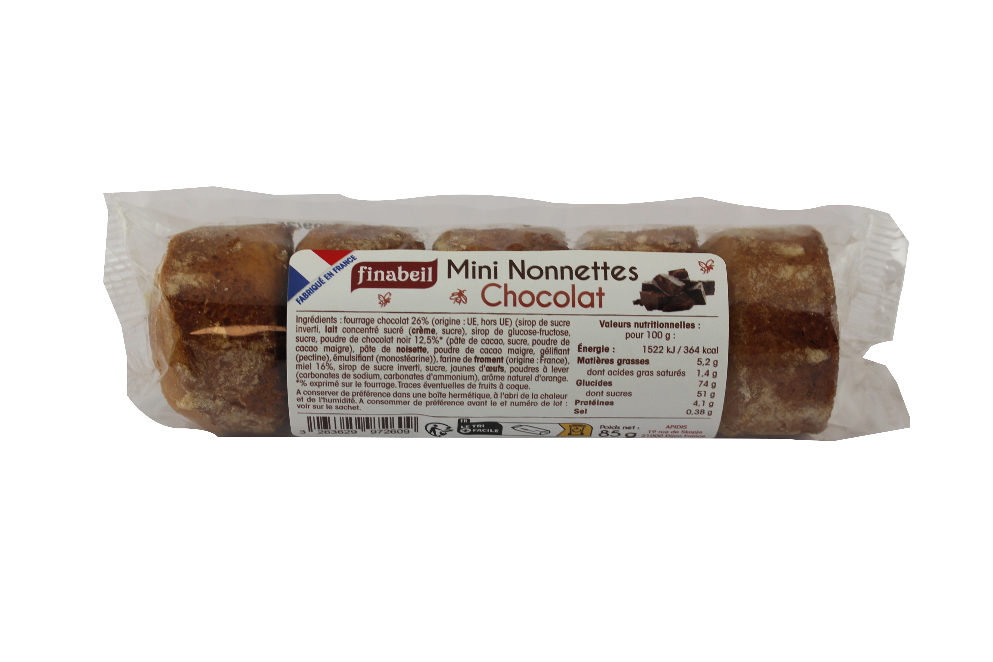 Finabeil - 5 mini nonnettes au chocolat de 17 g - Finabeil