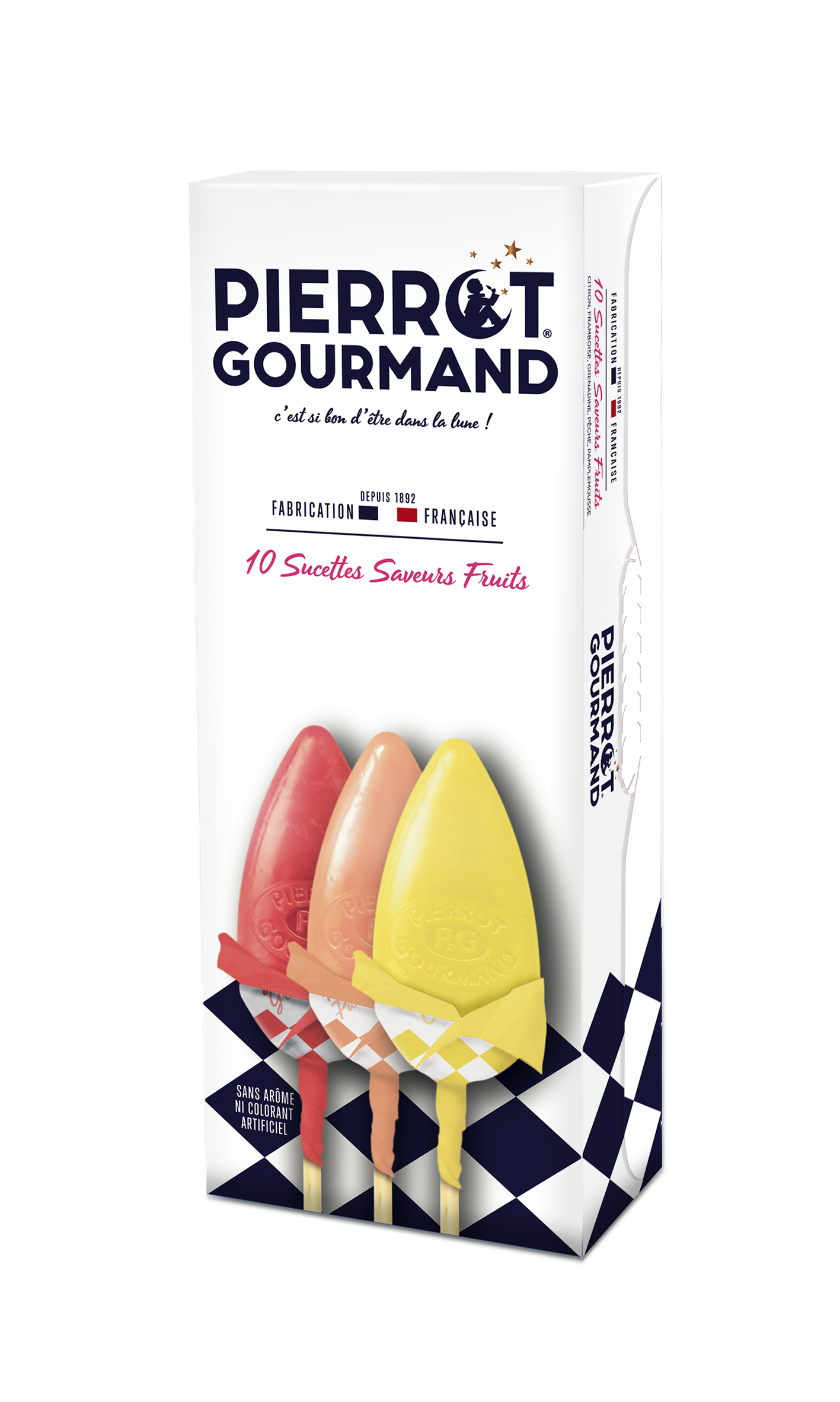Pierrot Gourmand - Sucettes saveurs fruits x10 - Pierrot Gourmand