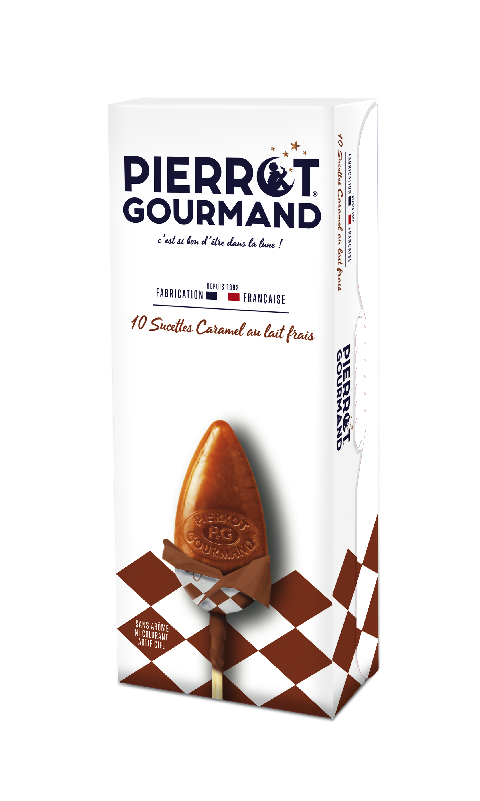 Pierrot Gourmand - Sucettes caramel au lait frais x10 - Pierrot Gourmand - Image 1
