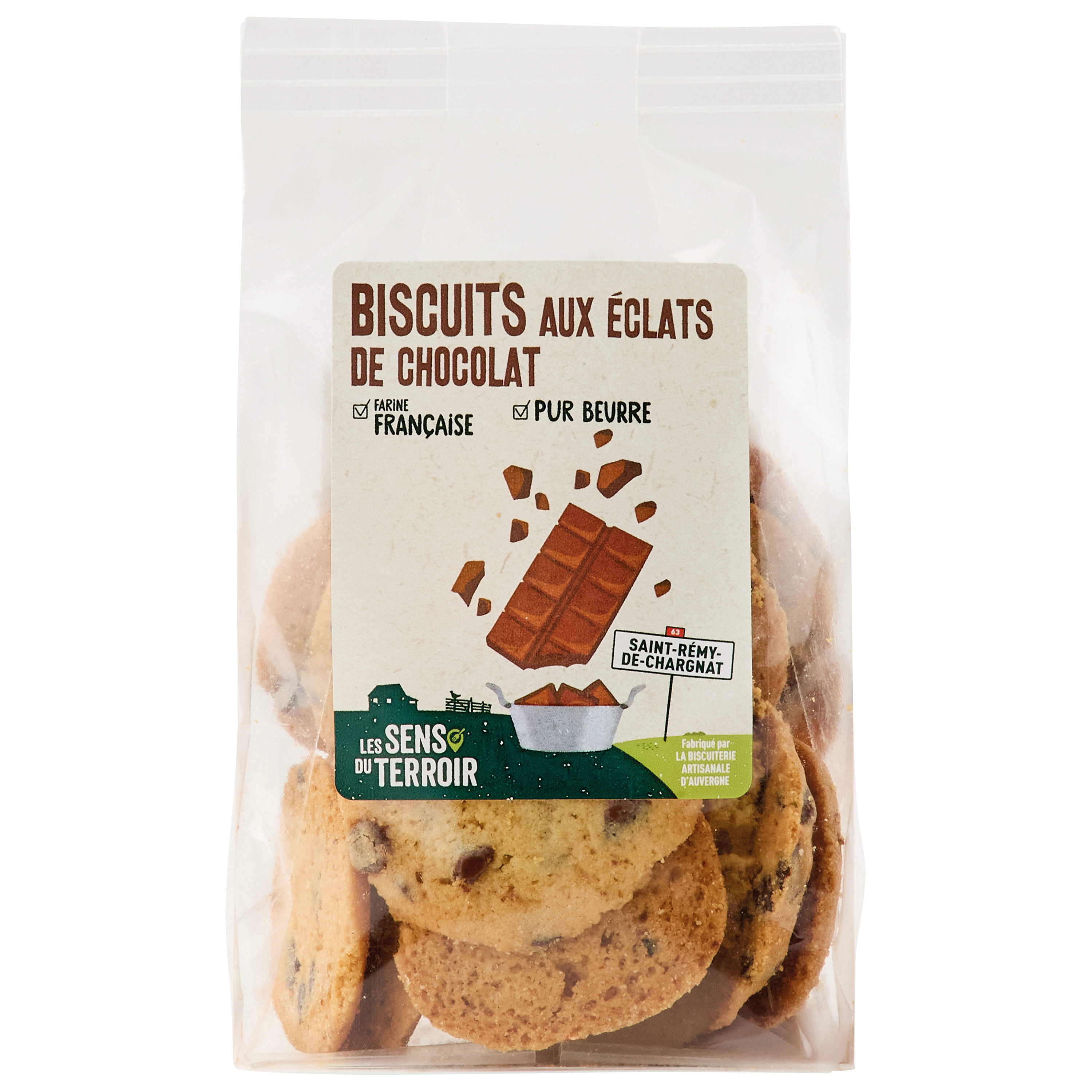 Les Sens du Terroir - Biscuits aux éclats de chocolat 150 g  - Les Sens du Terroir - Image 1
