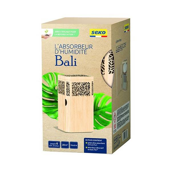 Seko - Absorbeur en bois Bali + 1 recharge neutre 450gr - Seko - Image 1