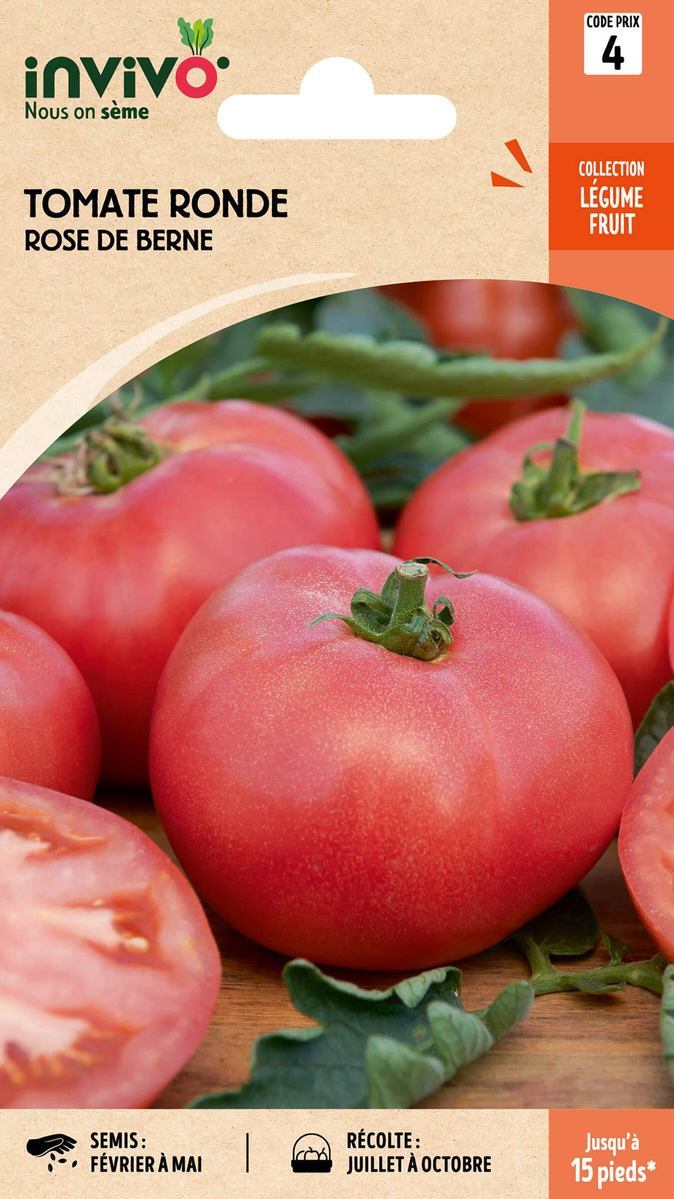 Invivo Nous On Sème - Tomate Ronde Rose de Berne sachet de 0,4g - Série 4 - INVIVO Nous on sème - Image 1