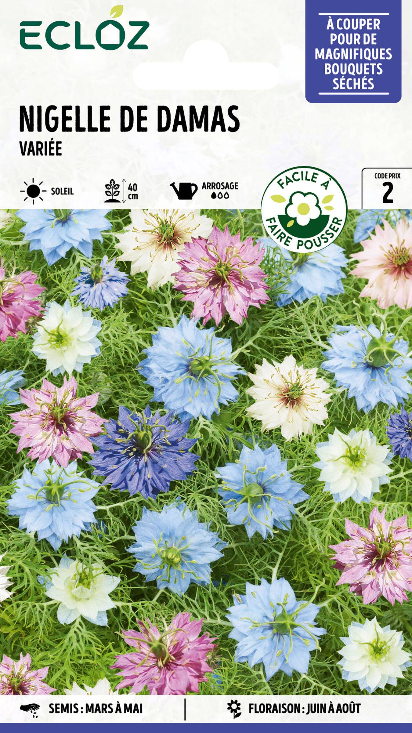 Ecloz - Nigelle de Damas variée graines sachet 3 g - ECLOZ - Image 1