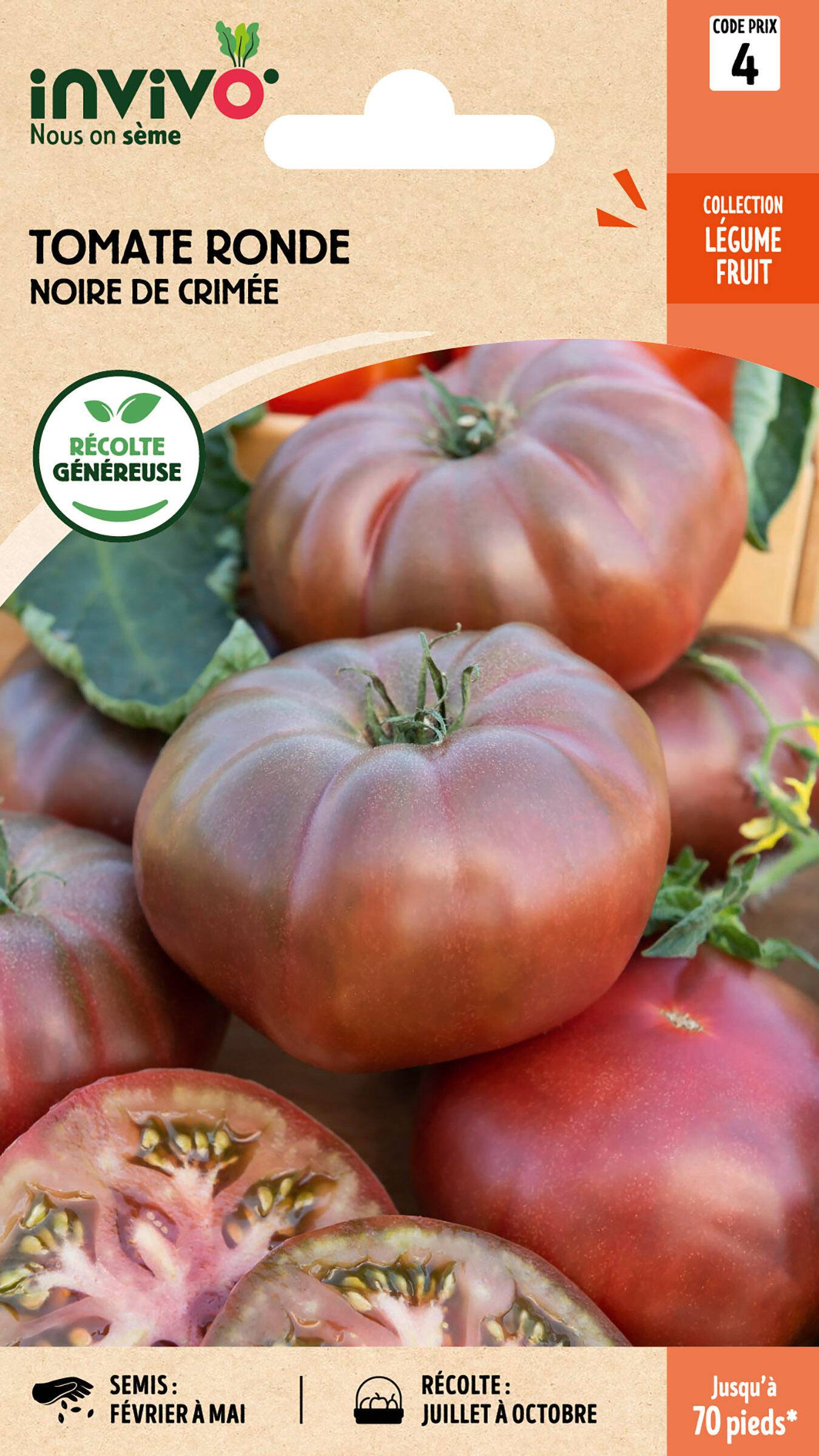 Invivo Nous On Sème - Tomate Ronde Noire de Crimée sachet de 0,4g - Série 4 - INVIVO Nous on sème