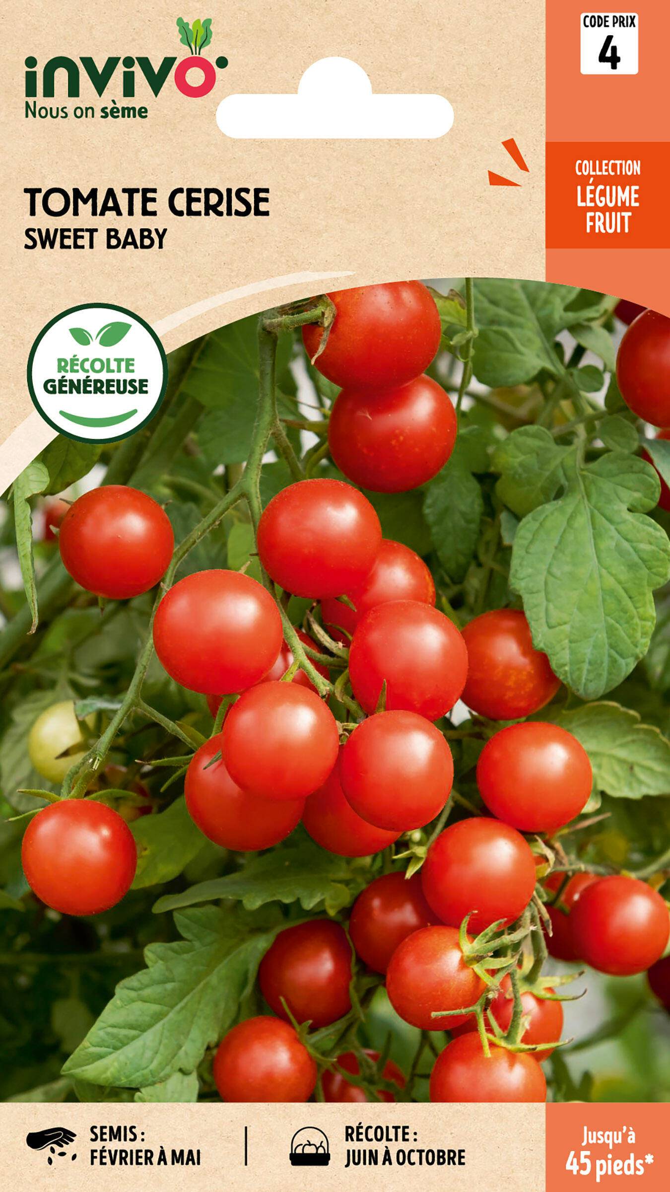 Invivo Nous On Sème - Tomate Cerise Sweet Baby sachet de 0,2g - Série 4 - INVIVO Nous on sème