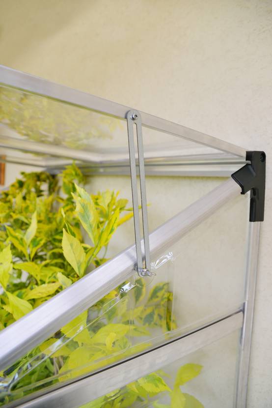 Canopia by Palram - Serre de jardin adossée polycarbonate aluminium brut 0,8 m² Lean to avec embase - Canopia by Palram - Image 5