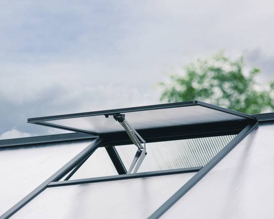 Canopia by Palram - Serre de jardin polycarbonate aluminium noir 13,8 m² Aria avec embase - Canopia by Palram - Image 2