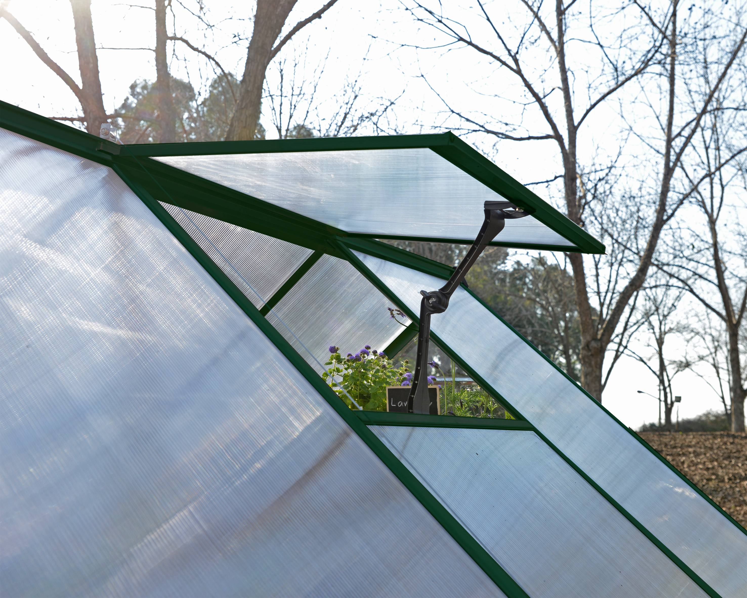 Canopia by Palram - Serre de jardin polycarbonate aluminium vert 14,8 m² Balance avec embase - Canopia by Palram - Image 3