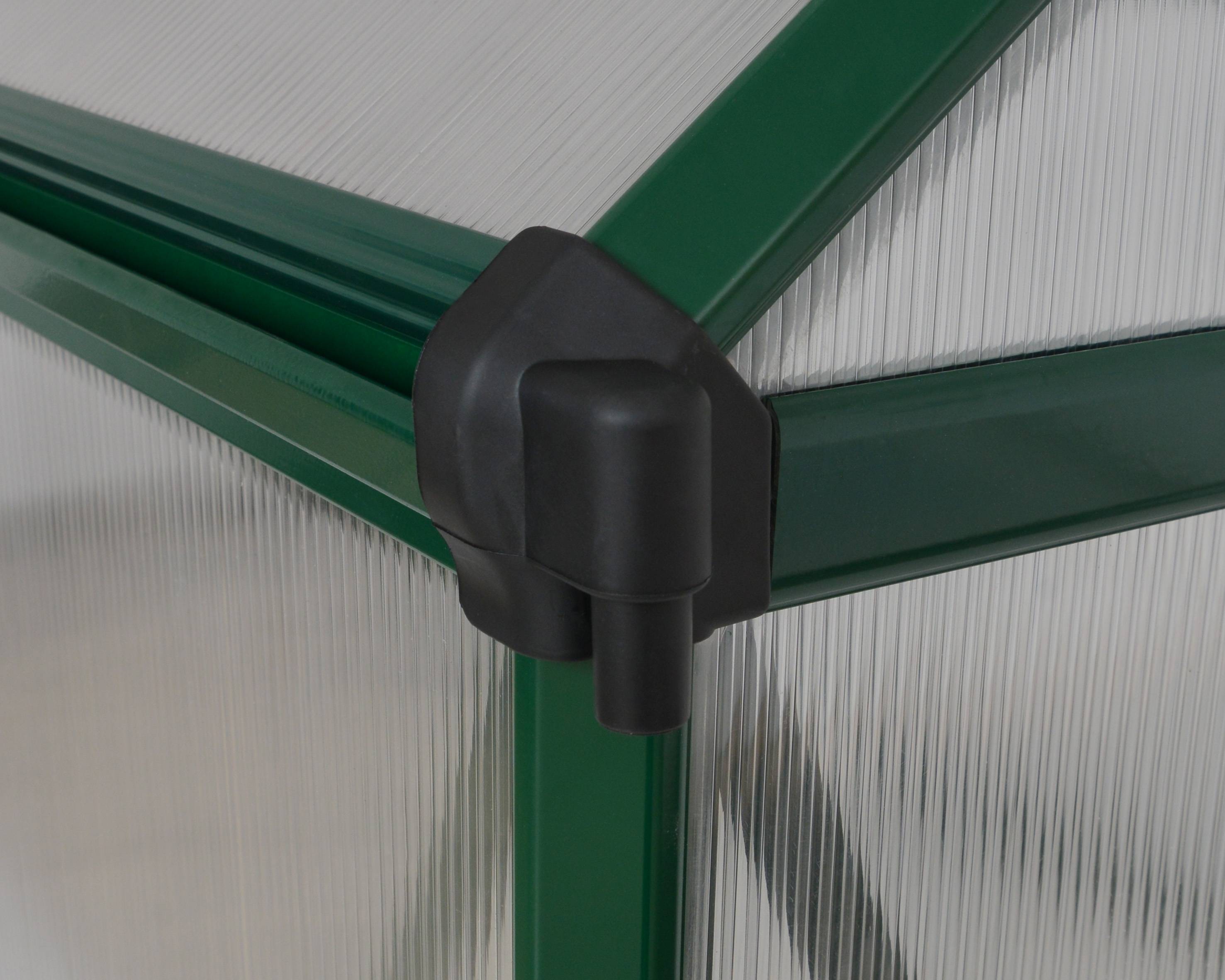 Canopia by Palram - Serre de jardin polycarbonate aluminium vert 2,3 m² Mythos avec embase - Canopia by Palram - Image 2