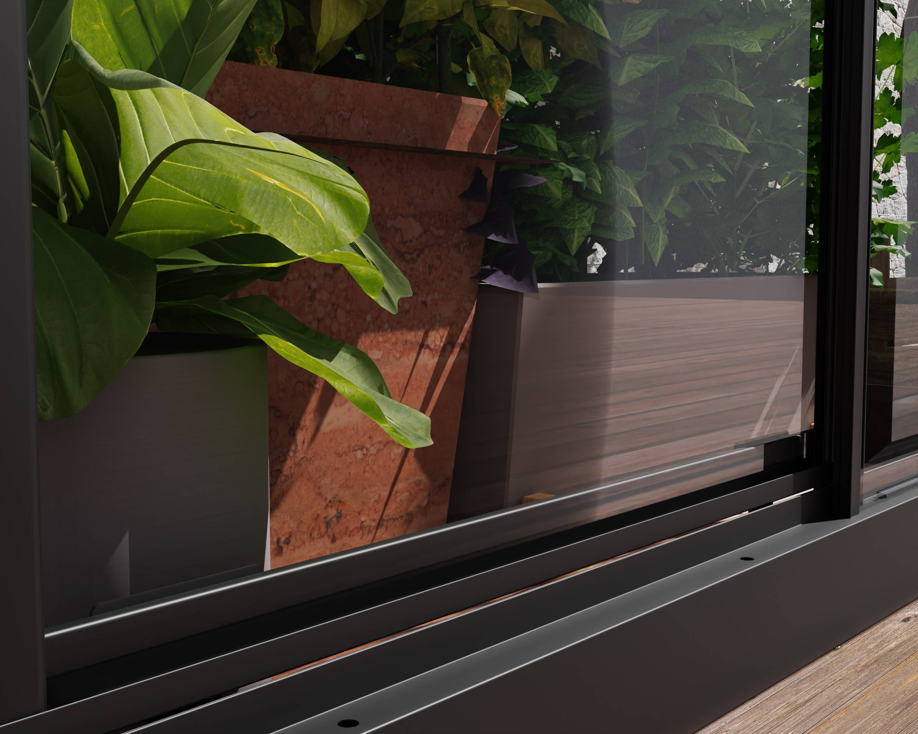 Canopia by Palram - Serre de jardin polycarbonate aluminium noir 0,8 m² Ivy avec embase - Canopia by Palram - Image 4