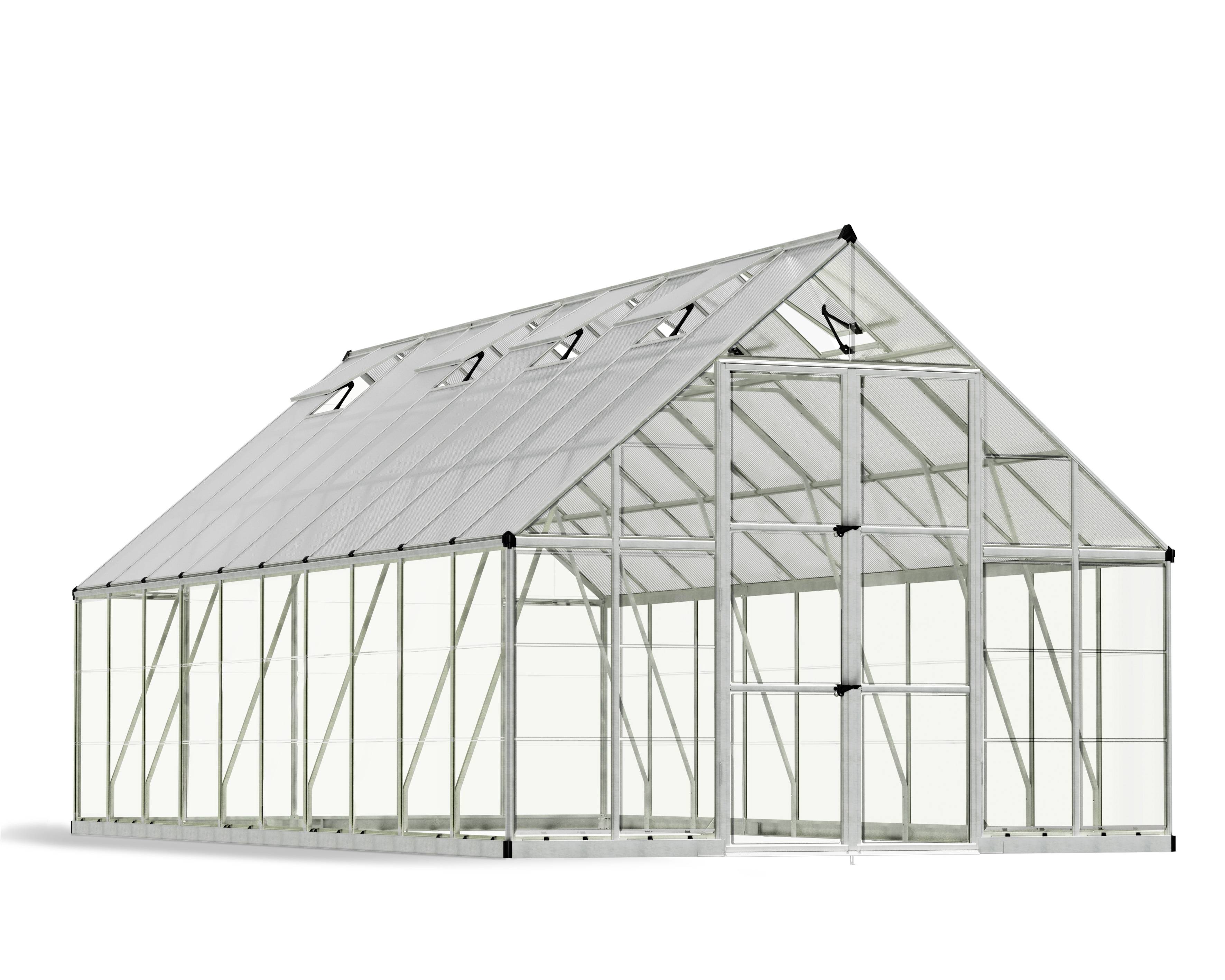 Canopia by Palram - Serre de jardin polycarbonate aluminium brut 18,4 m² Balance avec embase - Canopia by Palram - Image 3