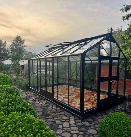 Juliana - Porte supplémentaire pour serre de jardin aluminium noir Jubii 60 - Juliana - Image 1