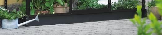 Halls - Embase pour serre de jardin acier galvanisé laqué noir 1,3 m² Altan 3 - Halls