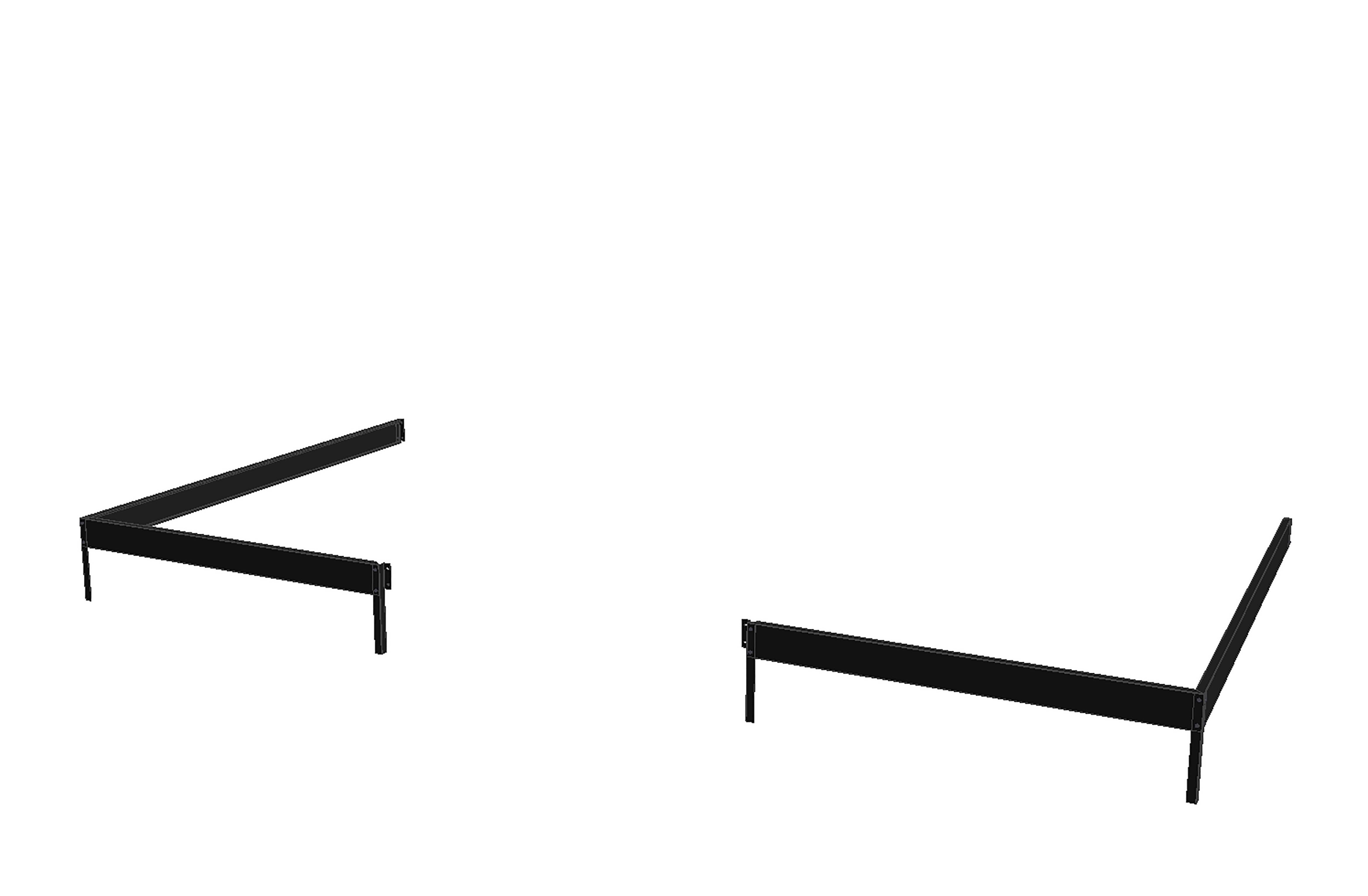 Juliana - Embase pour serre de jardin acier galvanisé laqué noir 6,6 m² Veranda - Juliana