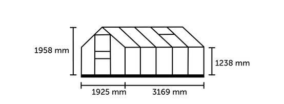 Halls - Serre de jardin polycarbonate aluminium vert 6,2 m² Popular 106 - Halls - Image 2