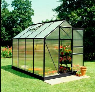 Halls - Serre de jardin polycarbonate aluminium noir 5 m² Popular 86 - Halls