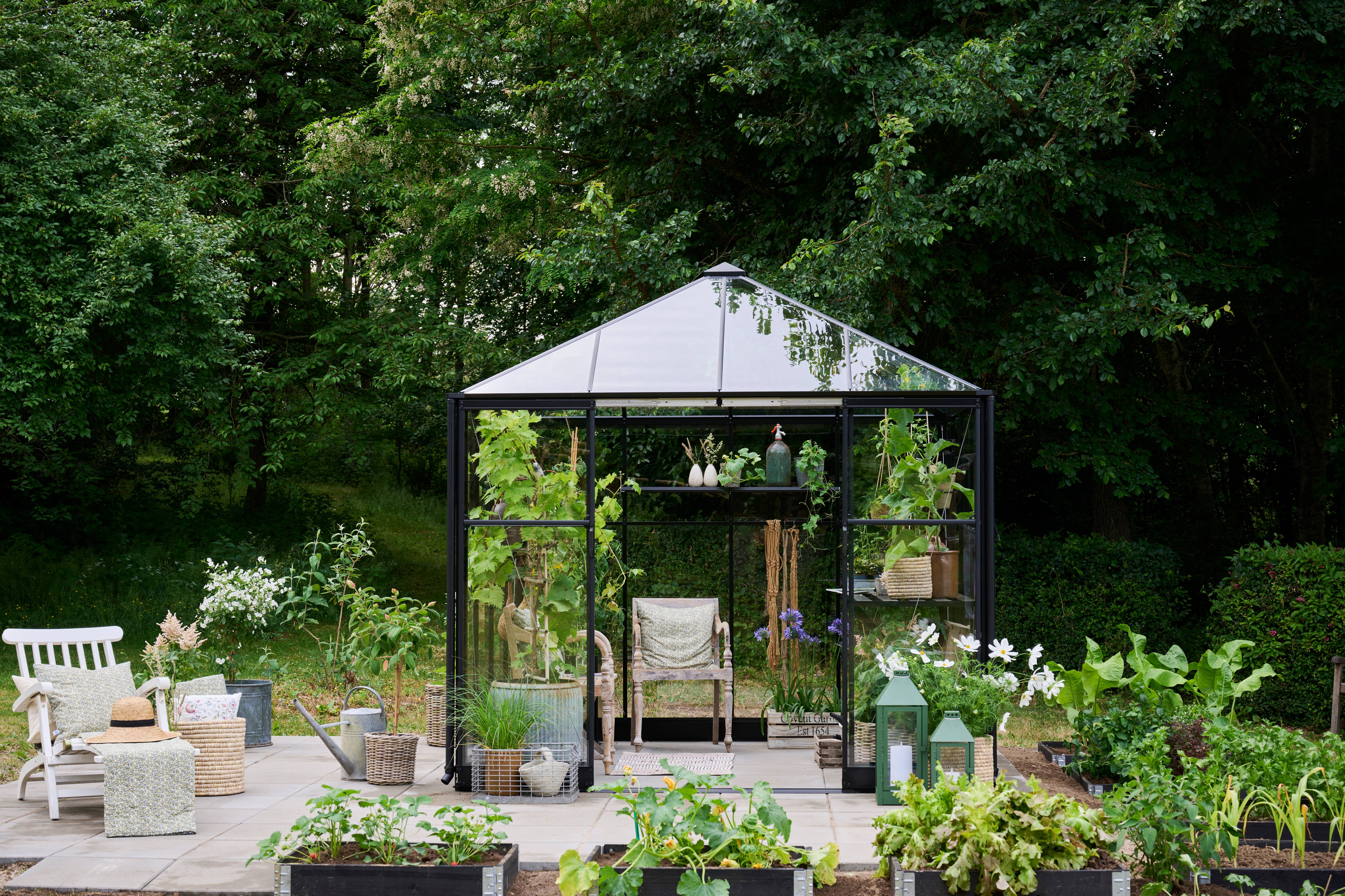 Halls - Serre de jardin verre trempé aluminium noir 6,3 m² Qube Square 8 - Halls - Image 8