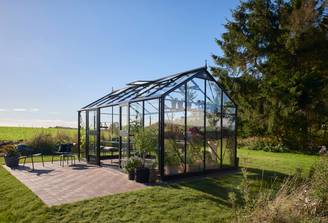 Juliana - Serre de jardin verre trempé aluminium noir 15,1 m² Jubii 60 - Juliana
