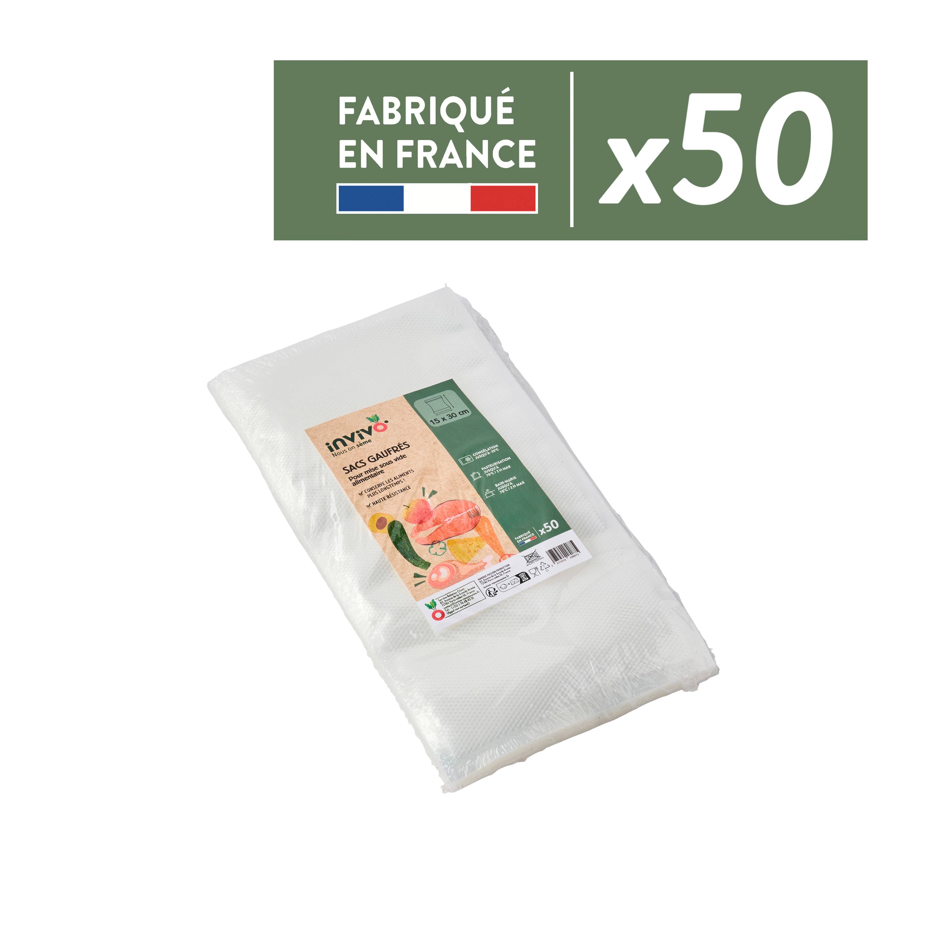 Invivo Nous On Sème - Sacs gaufrés 15x30 cm x50 - INVIVO Nous on sème